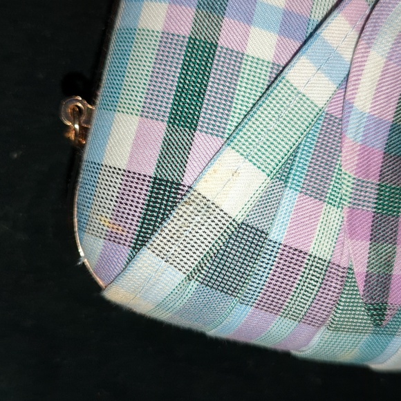 Ann Taylor Plaid Bow Clutch ONLY - Picture 3 of 5